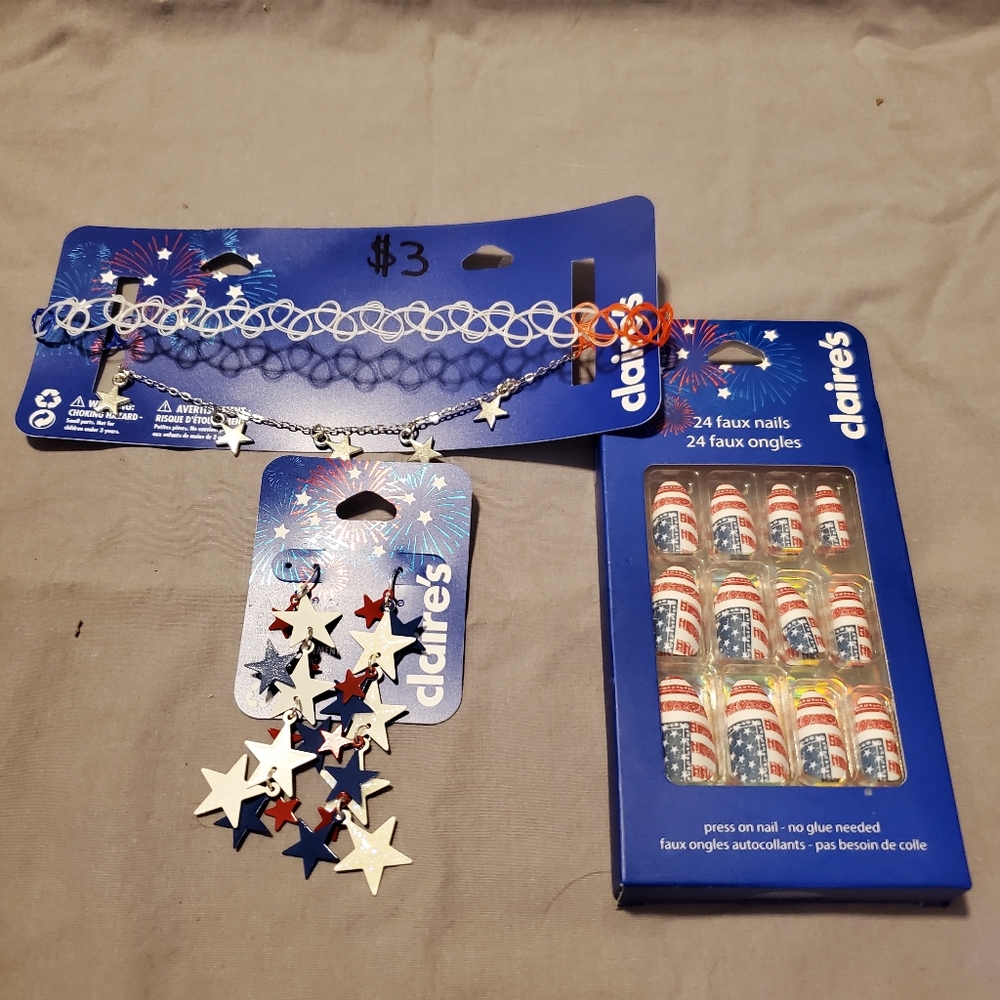 Fourth of July accessory gift bag NWT